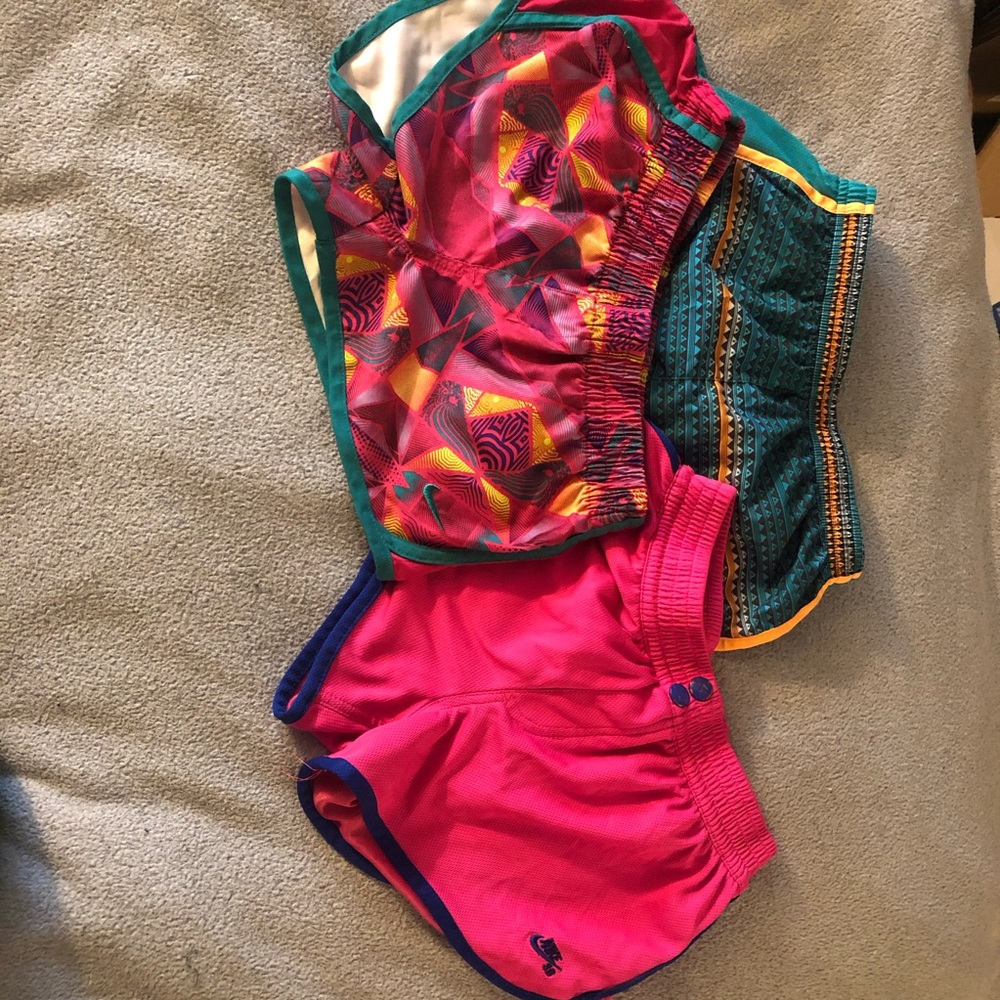 3 girls Nike shorts